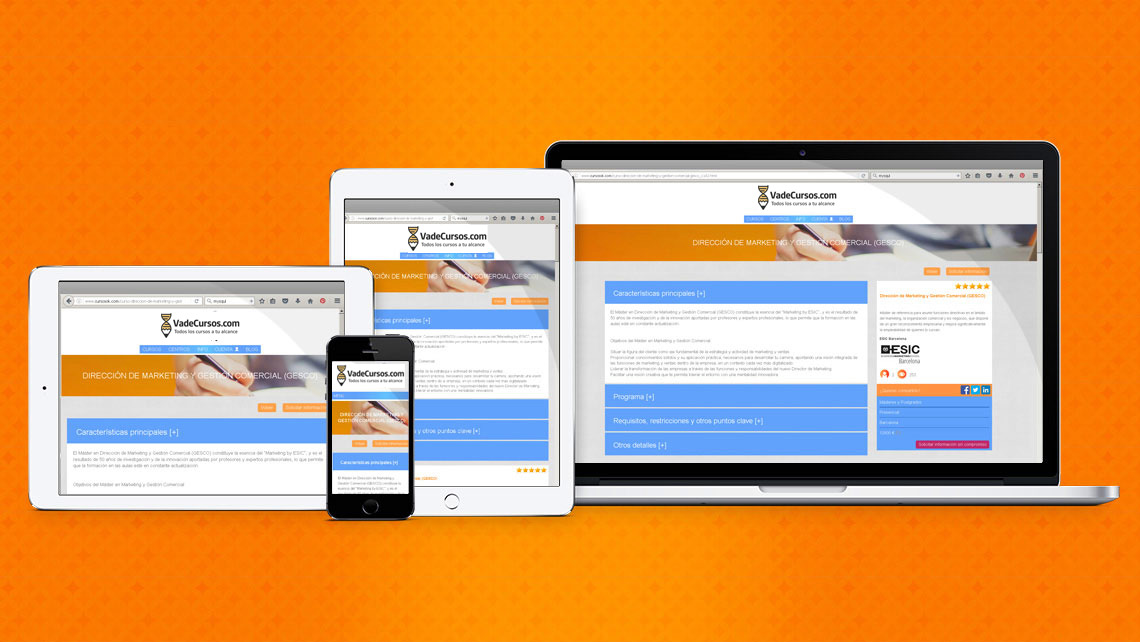 Vadecursos diseño web