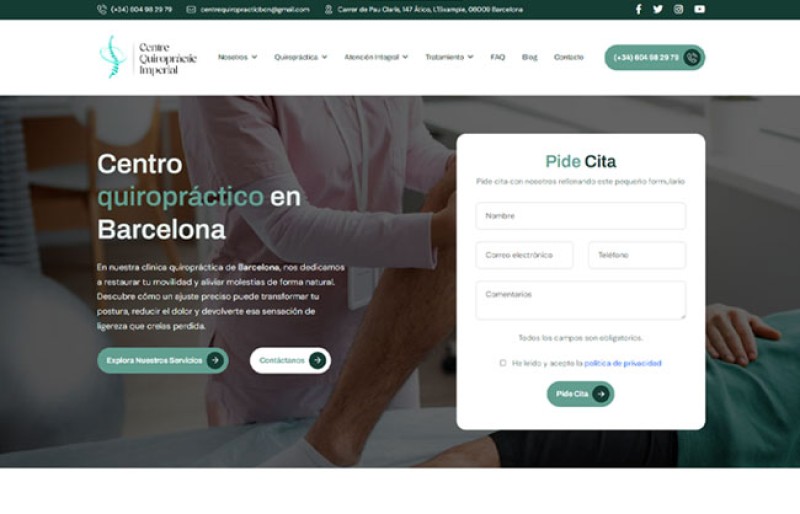 Nueva web para Centre Quiropràctic Imperial