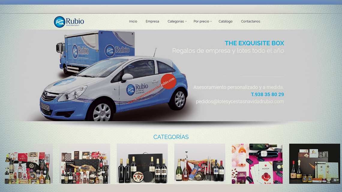 Disseny web, posicionament SEO i Google Ads per a Gestion de Distribucions Rubio, S.L.