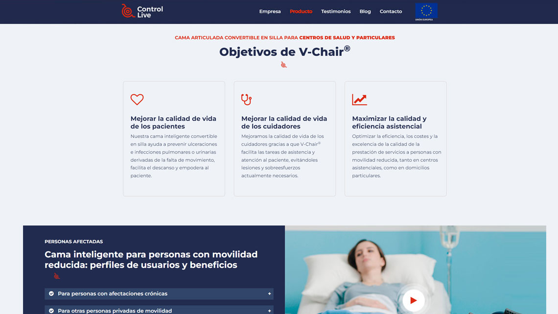Programació web i posicionament SEO per a Control Live