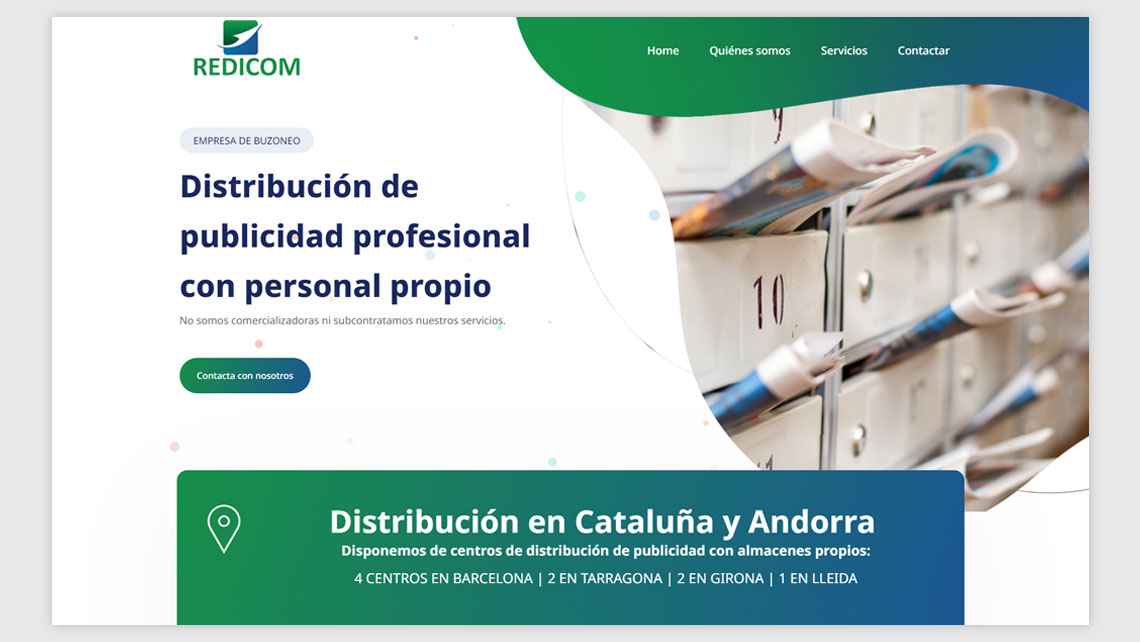 Disseny web i posicionament SEO per a Redicom