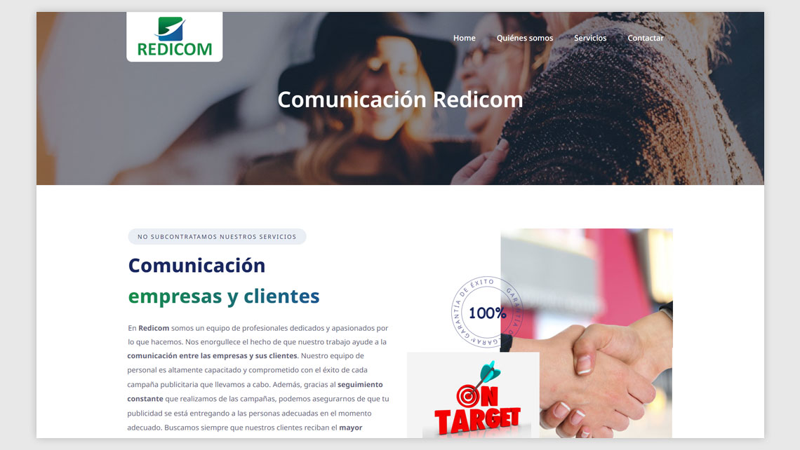 Disseny web i posicionament SEO per a Redicom